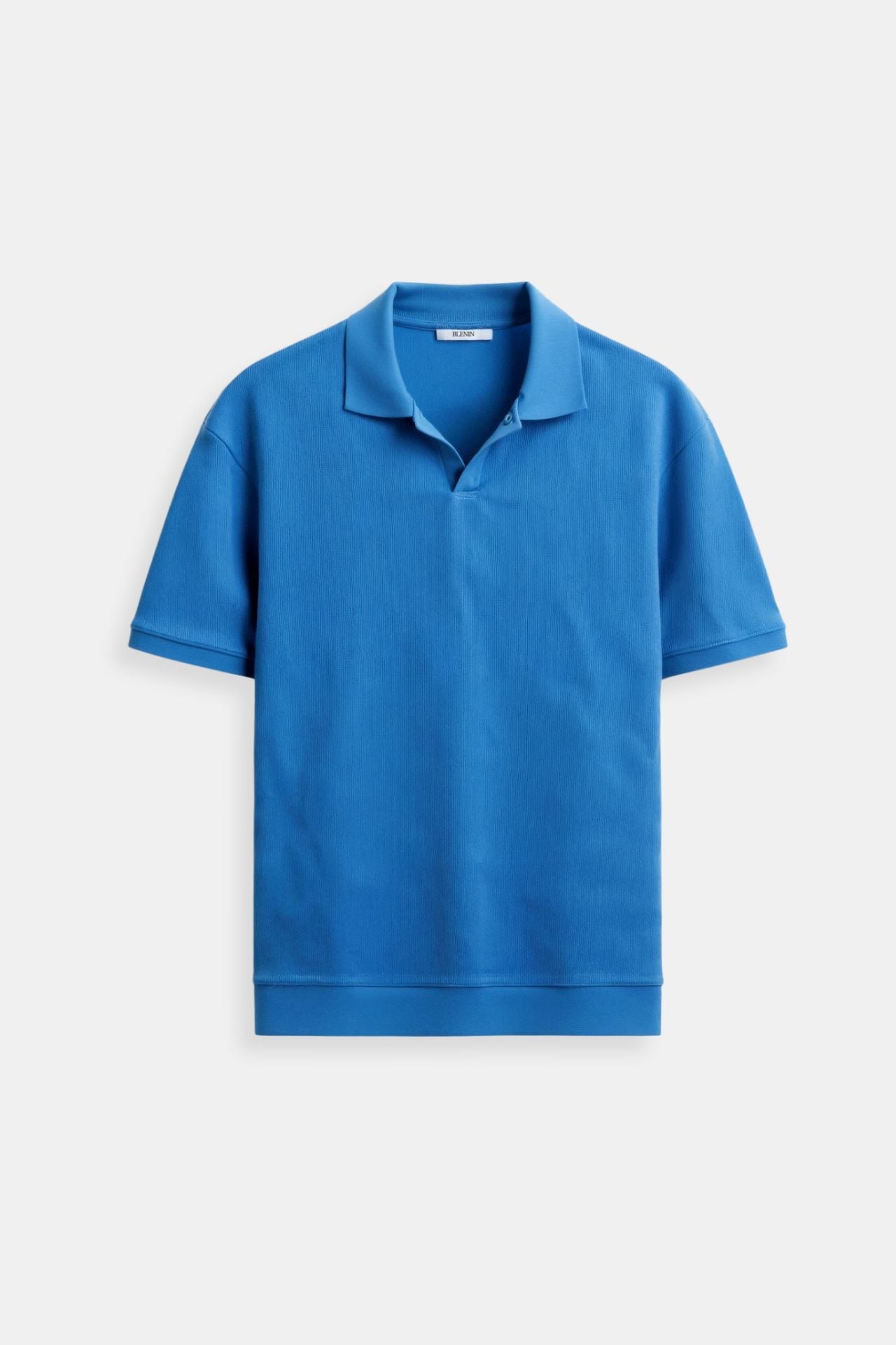 Wool Polo T-Shirt with Textured Structure for Casual Wear